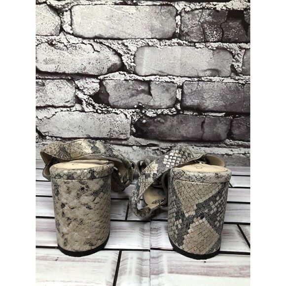 Cole Haan Grand OS Taupe Shimmer Leather Open Block Heel Sandals 5B US/35.5EU - Picture 7 of 16